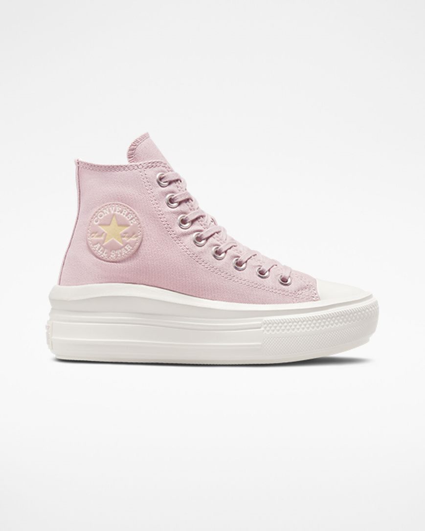 Women\'s Converse Chuck Taylor All Star Move High Top Platform Shoes Grey / Lemon | AU 14695E
